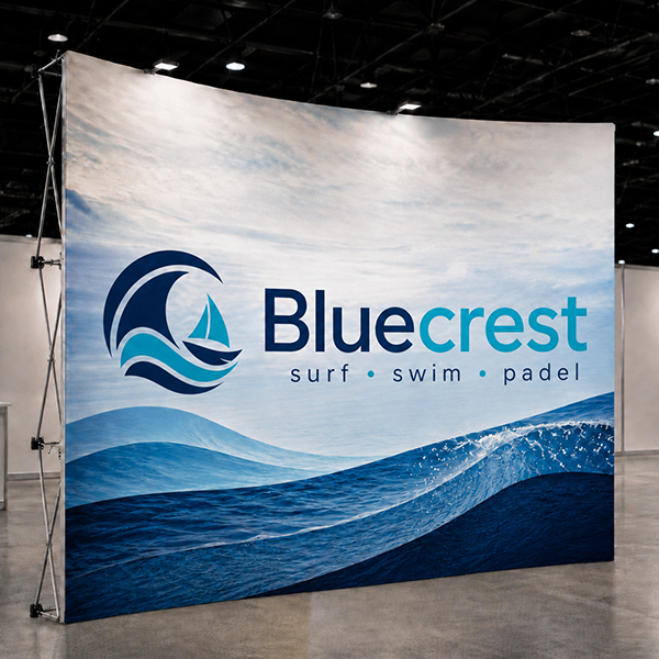 Curved Fabric Banner Wall