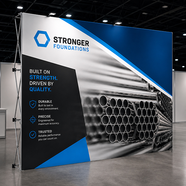 Straight Fabric Banner Wall