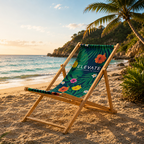 Branded Wooden Deck Chair
